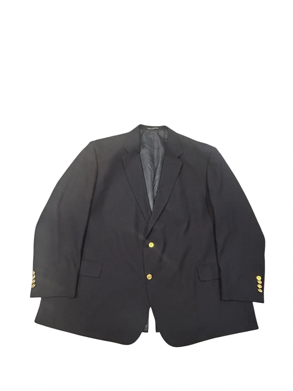 Wimbledon of England Deep Navy Men's Two-Button Blazer Gold Buttons 56R